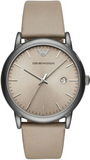 Emporio Armani Luigi Beige Dial Beige Leather Strap Watch for Men - AR11116