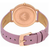 Emporio Armani Kappa Mother Of Pearl White Dial Pink Leather Strap Watch For Women - AR11130 Authentic Buy Shop Now