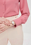 Emporio Armani Kappa Mother Of Pearl White Dial Pink Leather Strap Watch For Women - AR11130 Authentic Buy Shop Now