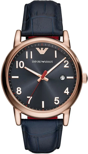 Emporio Armani Luigi Blue Dial Blue Leather Strap Watch for Men - AR11135 Authentic Buy Shop Now