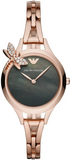 Emporio Armani Aurora Mother of Pearl Grey Dial Rose Gold Steel Strap Watch for Women - AR11139 Authentic Buy Shop Now