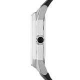 Emporio Armani Gioia Analog Mother of Pearl Dial Black Leather Strap Watch For Women - AR11148 Authentic Buy Shop Now