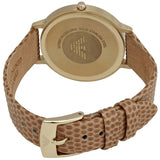 Emporio Armani Kappa Quartz Mother of Pearl Taupe Dial Brown Leather Strap Watch For Men - AR11151 Authentic Buy Shop Now