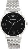 Emporio Armani Kappa Black Dial Silver Steel Strap Watch For Men - AR11152 Authentic Buy Shop Now