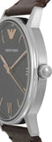 Emporio Armani Kappa Quartz Black Dial Brown Leather Strap Watch For Men - AR11153 Authentic Buy Shop Now