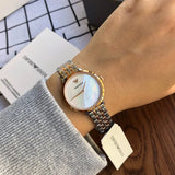 Emporio Armani Modern Slim Analog Mother of Pearl Dial Two Tone Steel Strap Watch For Women - AR11157 Authentic Buy Shop Now