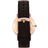 Emporio Armani Modern Slim Analog Silver Dial Brown Leather Strap Watch For Men - AR11163 Authentic Buy Shop Now
