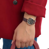 Emporio Armani Quartz Grey Dial Brown Leather Strap Watch For Women - AR11172 Authentic Buy Shop Now