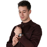 Emporio Armani Chronograph Quartz Grey Dial Black Leather Strap Watch For Men - AR11174 Authentic Buy Shop Now