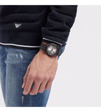 Emporio Armani Luigi Gray Dial Black Silicon Strap Watch for Men - AR11176 Authentic Buy Shop Now