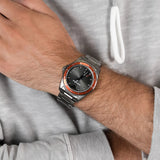 Emporio Armani Sigma Quartz Grey Dial Grey Steel Strap Watch For Men - AR11178 Authentic Buy Shop Now