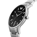 Emporio Armani Renato Quartz Black Dial Silver Steel Strap Watch For Men - AR11181 Authentic Buy Shop Now