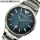 Emporio Armani Renato Quartz Blue Dial Silver Steel Strap Watch For Men - AR11182 Authentic Buy Shop Now