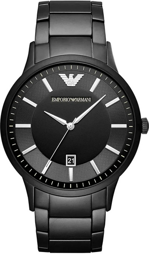 Emporio Armani Renato Black Dial Black Steel Strap Watch for Men - AR11184 Authentic Buy Shop Now