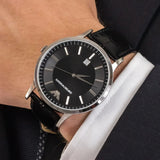 Emporio Armani Renato Analog Black Dial Black Leather Strap Watch For Men - AR11186 Authentic Buy Shop Now