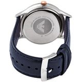 Emporio Armani Renato Analog Blue Dial Blue Leather Strap Watch For Men - AR11188 Authentic Buy Shop Now