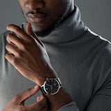 Emporio Armani Ruggero Black Dial Black Leather Strap Watch for Men - AR11193 Authentic Buy Shop Now