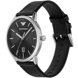 Emporio Armani Ruggero Black Dial Black Leather Strap Watch for Men - AR11193 Authentic Buy Shop Now