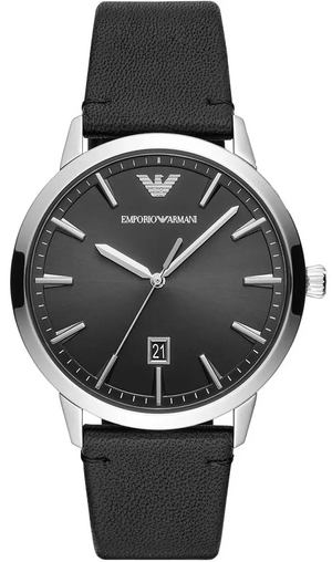 Emporio Armani Ruggero Black Dial Black Leather Strap Watch for Men - AR11193 Authentic Buy Shop Now