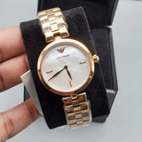 Emporio Armani Arianna Analog Mother of Pearl Dial Rose Gold Steel Strap Watch For Women - AR11196 Authentic Buy Shop Now