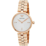 Emporio Armani Arianna Analog Mother of Pearl Dial Rose Gold Steel Strap Watch For Women - AR11196