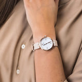 Emporio Armani Arianna Mother of Pearl Dial Pink Leather Strap Watch For Women - AR11199 Authentic Buy Shop Now