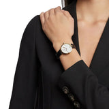 Emporio Armani Arianna Analog Silver Dial Black Leather Strap Watch For Women - AR11200 Authentic Buy Shop Now