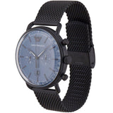 Emporio Armani Aviator Chronograph Blue Dial Black Mesh Bracelet Watch For Men - AR11201 Authentic Buy Shop Now