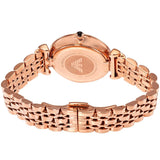 Emporio Armani Gianni T Bar Quartz Mother of Pearl Dial Rose Gold Steel Strap Watch For Women - AR11385 Authentic Buy Shop Now