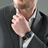 Emporio Armani Giovanni Analog Black Dial Black Leather Strap Watch For Men - AR11210 Authentic Buy Shop Now