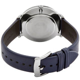 Emporio Armani Modern Slim Analog Silver Dial Blue Leather Strap Watch For Men - AR11214 Authentic Buy Shop Now