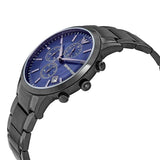 Emporio Armani Renato Chronograph Blue Dial Grey Steel Strap Watch For Men - A11215 Authentic Buy Shop Now