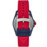 Emporio Armani Sigma Silver Dial Red Silicone Strap Watch for Men - AR11219 Authentic Buy Shop Now