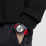 Emporio Armani Sigma Silver Dial Red Silicone Strap Watch for Men - AR11219 Authentic Buy Shop Now
