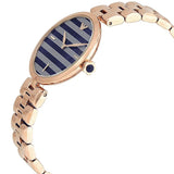 Emporio Armani Arianna Quartz Grey Dial Rose Gold Steel Strap Watch For Women - AR11220 Authentic Buy Shop Now