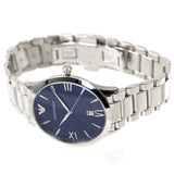 Emporio Armani Giovanni Quartz Blue Dial Silver Steel Strap Watch For Men - AR11227 Authentic Buy Shop Now