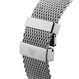 Emporio Armani Luigi Quartz Blue Dial Silver Mesh Bracelet Watch For Men - AR11230 Authentic Buy Shop Now