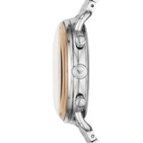 Emporio Armani Aviator Chronograph Beige Dial Silver Steel Strap Watch For Men - AR11239 Authentic Buy Shop Now