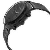 Emporio Armani Aviator Chronograph Black Dial Black Mesh Bracelet Watch For Men - AR11264 Authentic Buy Shop Now
