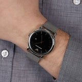Emporio Armani Luigi Analog Black Dial Silver Mesh Bracelet Watch For Men - AR11272 Authentic Buy Shop Now