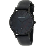 Emporio Armani Renato Black Dial Black Leather Strap Watch for Men - AR11276 Authentic Buy Shop Now