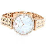 Emporio Armani Gianni T-Bar Mother of Pearl White Dial Two Tone Steel Watch for Women - AR11294 Authentic Buy Shop Now