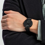 Emporio Armani Gianni T Bar Analog Black Dial Black Steel Strap Watch For Men - AR11299 Authentic Buy Shop Now