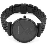 Emporio Armani Gianni T Bar Analog Black Dial Black Steel Strap Watch For Men - AR11299 Authentic Buy Shop Now