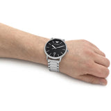 Emporio Armani Ruggero Black Dial Silver Steel Strap Watch for Men - AR11310 Authentic Buy Shop Now