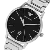 Emporio Armani Ruggero Black Dial Silver Steel Strap Watch for Men - AR11310 Authentic Buy Shop Now