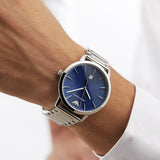 Emporio Armani Ruggero Blue Dial Silver Steel Strap Watch for Men - AR11311 Authentic Buy Shop Now