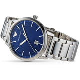 Emporio Armani Ruggero Blue Dial Silver Steel Strap Watch for Men - AR11311 Authentic Buy Shop Now