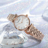 Emporio Armani Gianni T-Bar Mother of Pearl Dial Rose Gold Steel Strap Watch For Women - AR11316 Authentic Buy Shop Now