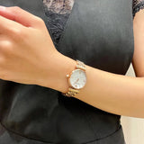 Emporio Armani Gianni T-Bar Mother of Pearl Dial Rose Gold Steel Strap Watch For Women - AR11316 Authentic Buy Shop Now